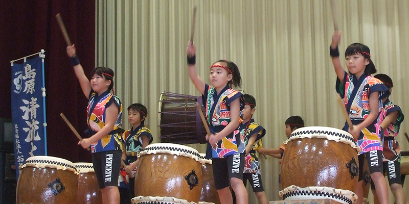 すくすく太鼓は、キレも迫力も抜群です